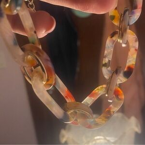 LOFT Multicolor Acrylic Chain Necklace